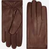 Marco (brown) - Italian lambskin leather gloves with brown rabbit fur lining - Fratelli Orsini - Luxury Leather Gloves - Handmade in Italy - 2