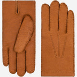 Antonio (brown) - Italian peccary leather gloves with cashmere lining - Fratelli Orsini - Luxury Leather Gloves - Handmade in Italy - 1