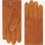 Silvia (cognac) - suede leather gloves with luxurious cashmere lining - Fratelli Orsini - Luxury Leather Gloves - Handmade in Italy - 1