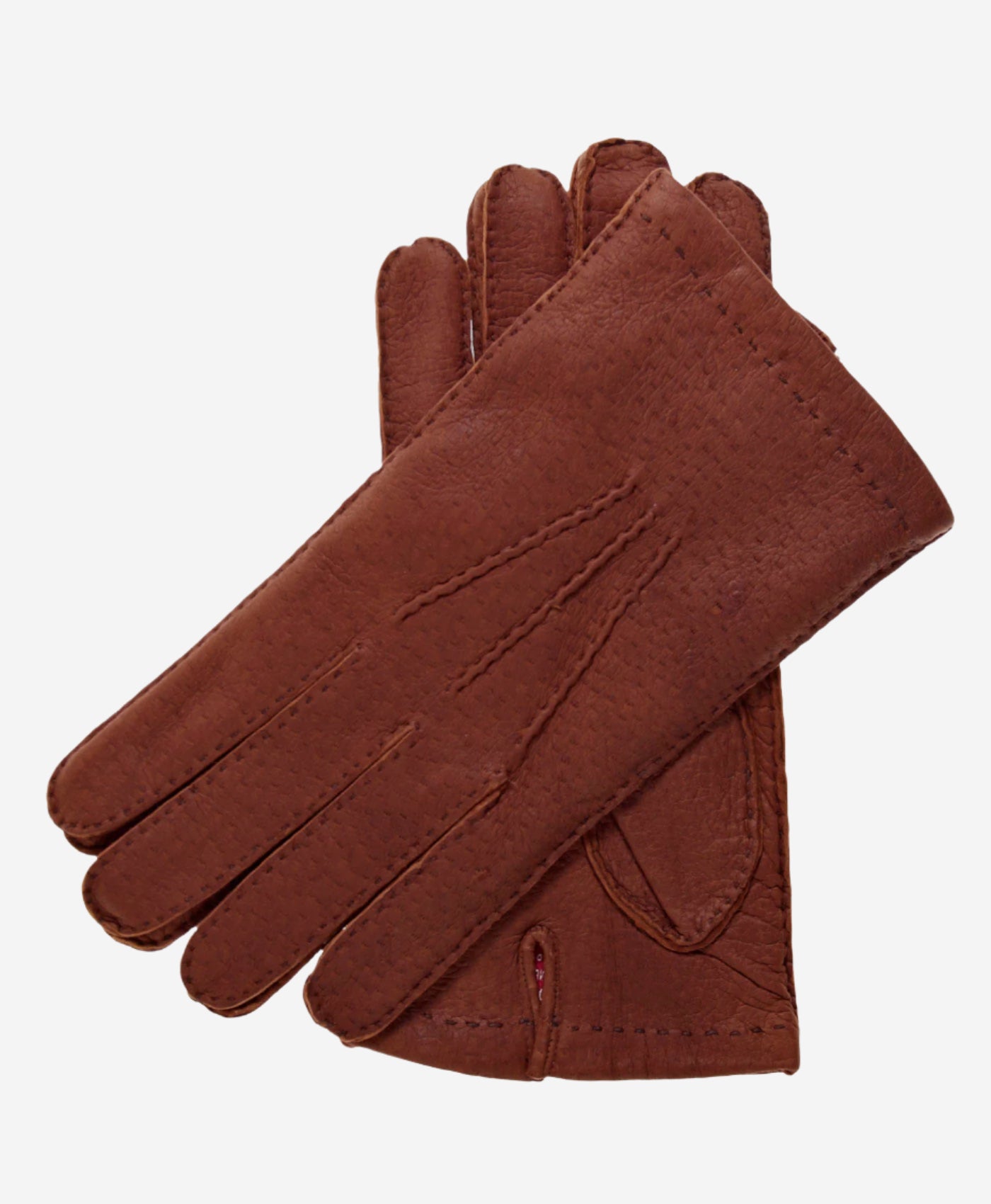 CA0393 (cork) - Men's Italian Cashmere Lined Peccary Gloves - Leather Gloves Online - Luxury Leather Gloves - 2