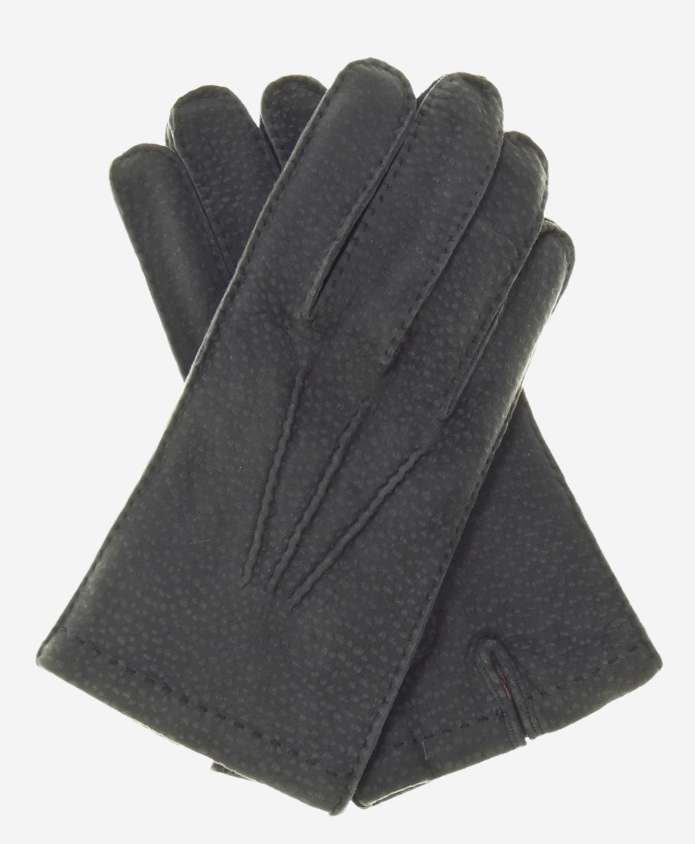 CA0395 (grey) - Handsewn Italian Cashmere Lined Men's Carpincho Dress Gloves - Leather Gloves Online - Luxury Leather Gloves - 1