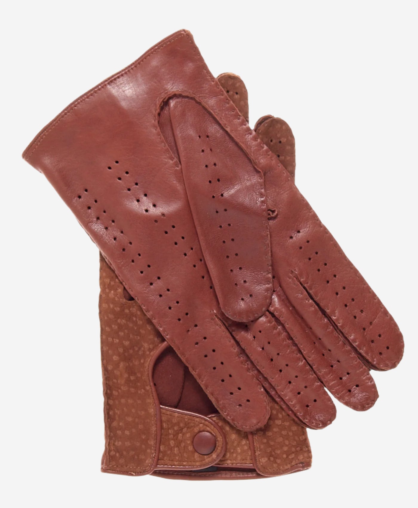 CA3198 (cork) - Handsewn Italian Carpincho Men's Driving Gloves - Leather Gloves Online - Luxury Leather Gloves - 5