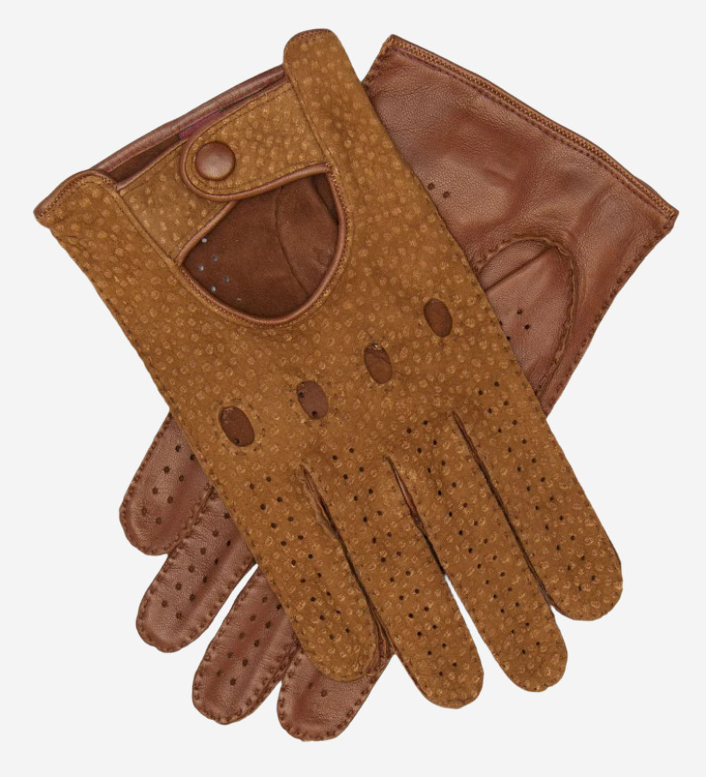 CA3198 (cork) - Handsewn Italian Carpincho Men's Driving Gloves - Leather Gloves Online - Luxury Leather Gloves - 1