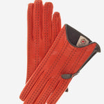 CA4348 (persimmon) - Women's Italian Cashmere Lined Leather Gloves  with Side Zipper - Leather Gloves Online - Luxury Leather Gloves - 1