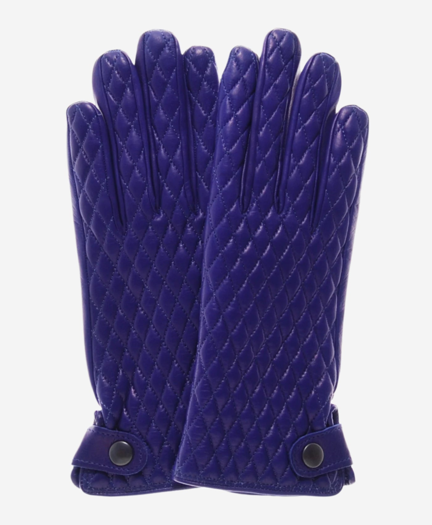 CA4439 (blue) - Women's Quilted Leather Gloves With Cashmere Lining - Leather Gloves Online - Luxury Leather Gloves - 1