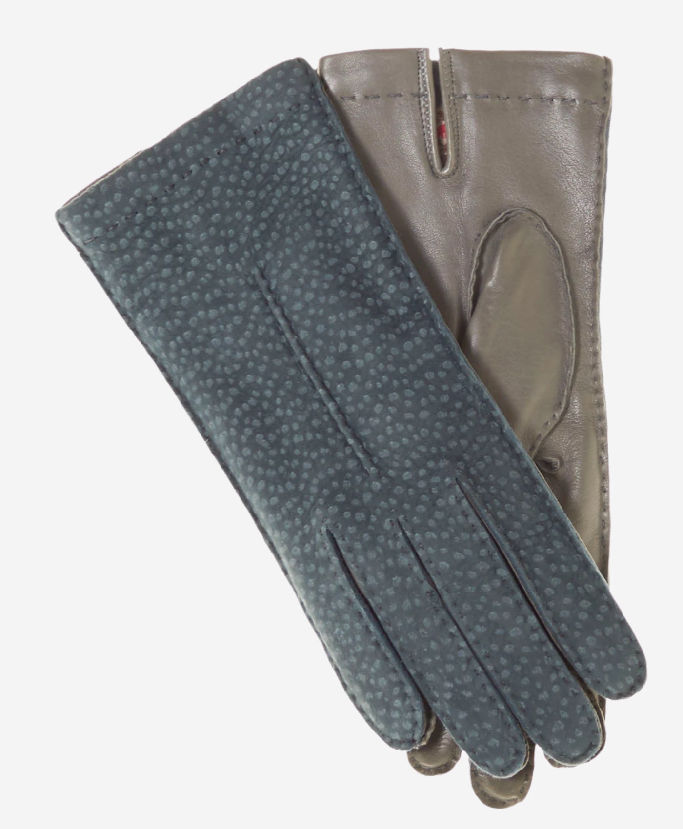 CA4538 (blue) - Handsewn Italian Cashmere Lined Women's Carpincho Dress Gloves - Leather Gloves Online - Luxury Leather Gloves - 1