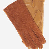 CA4538 (coffee) - Handsewn Italian Cashmere Lined Women's Carpincho Dress Gloves - Leather Gloves Online - Luxury Leather Gloves - 1