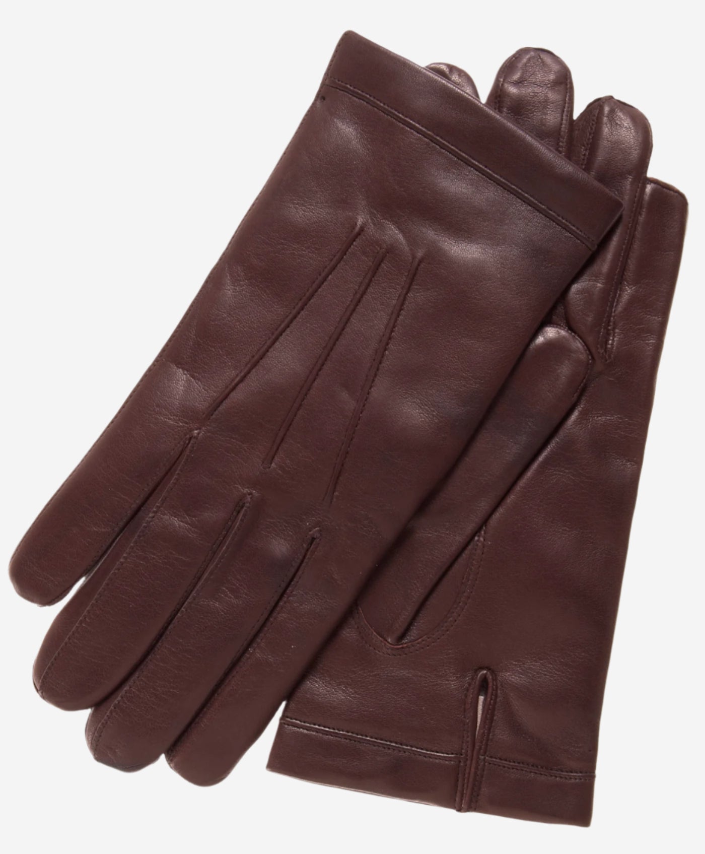 CC3001 (brown) - Men's Italian Cashmere Lined Leather Gloves - Leather Gloves Online - Luxury Leather Gloves - 2