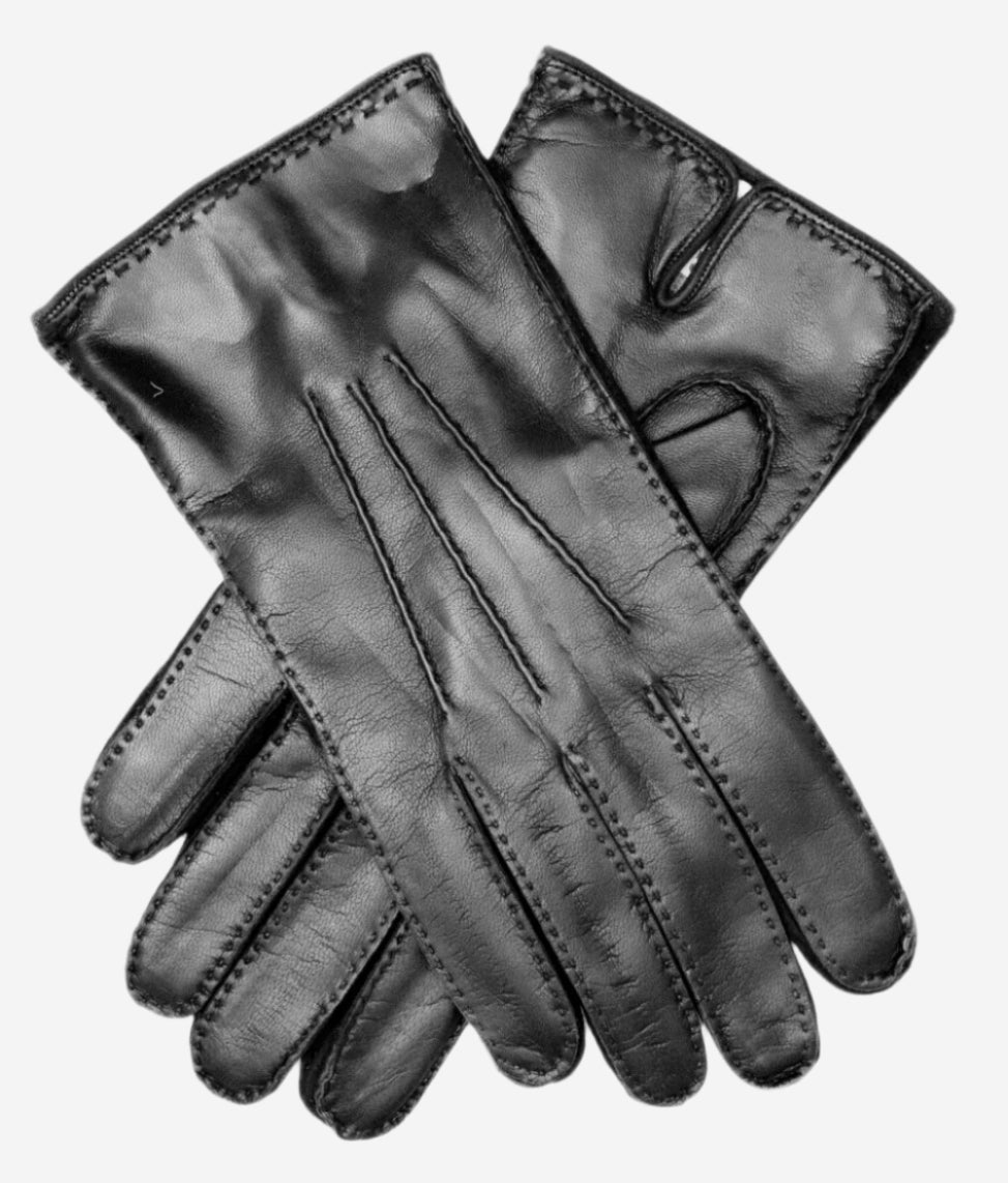 CC3104 (black) - Men's Handsewn Cashmere Lined Leather Gloves - Leather Gloves Online - Luxury Leather Gloves - 2