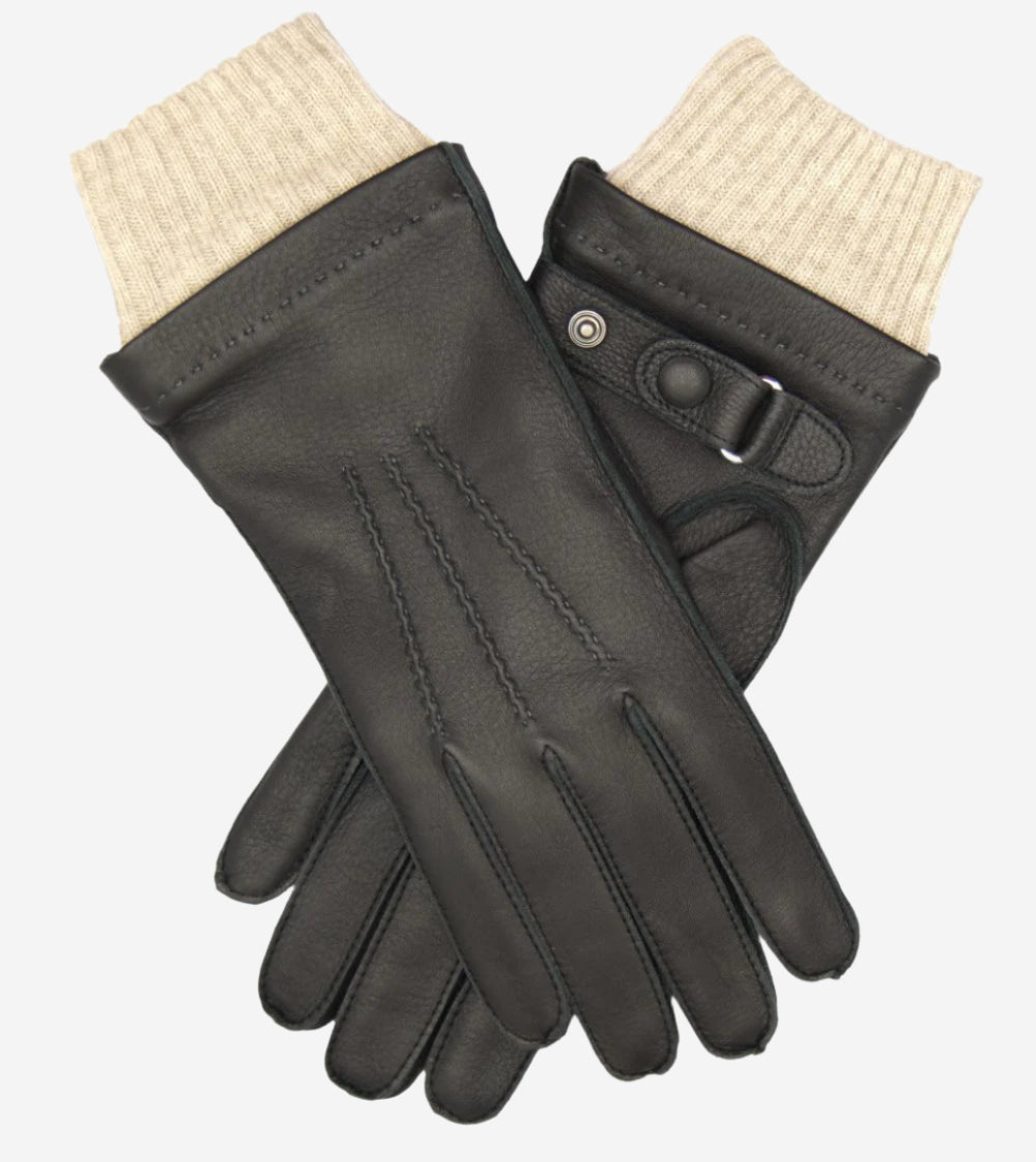 CC3115 (black) - Men's Italian Deerskin Leather Gloves with Cashmere Lining - Leather Gloves Online - Luxury Leather Gloves - 2