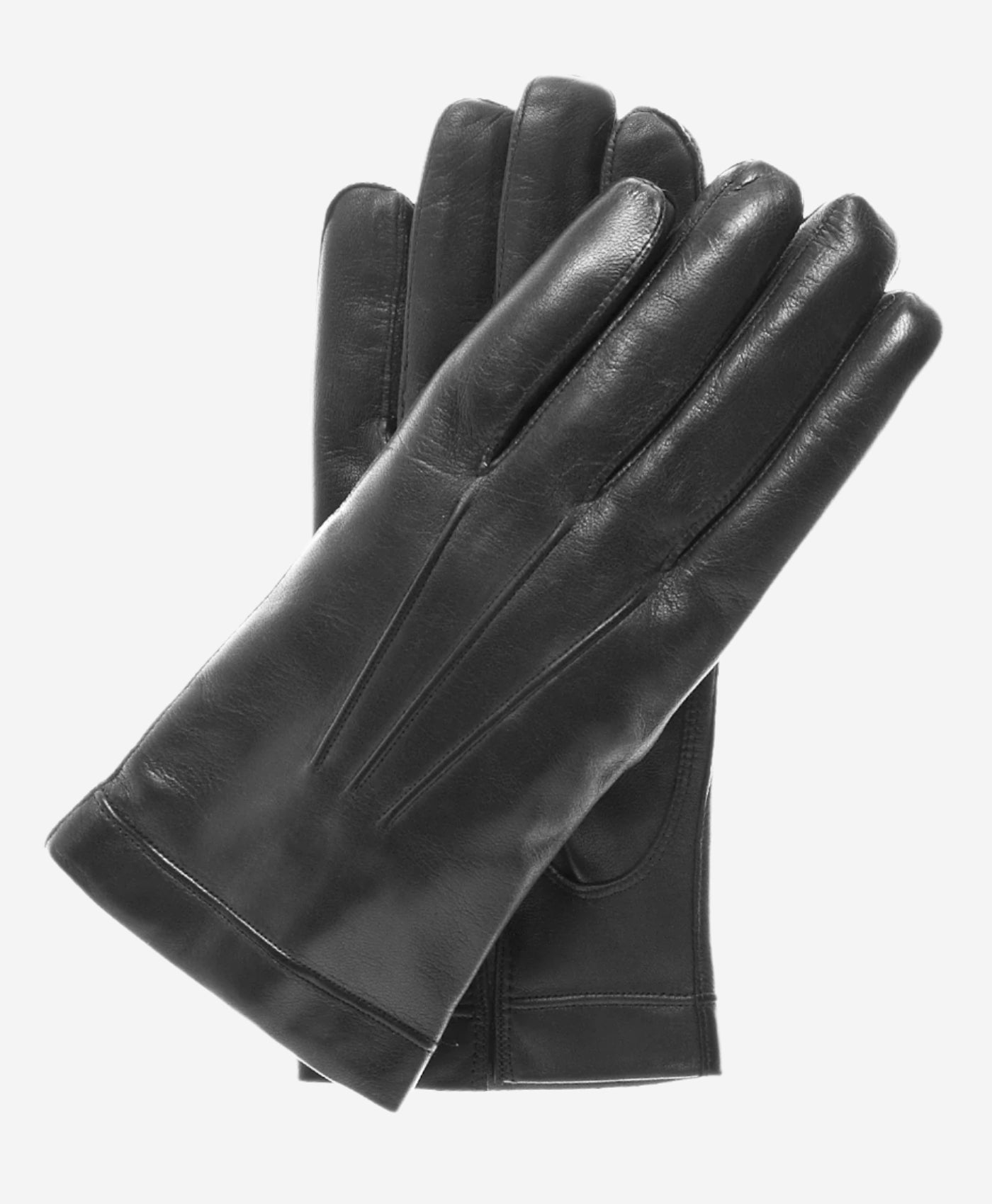 CC3301 (black) - Men's Italian Cashmere Lined Touchscreen Leather Gloves - Leather Gloves Online - Luxury Leather Gloves - 1