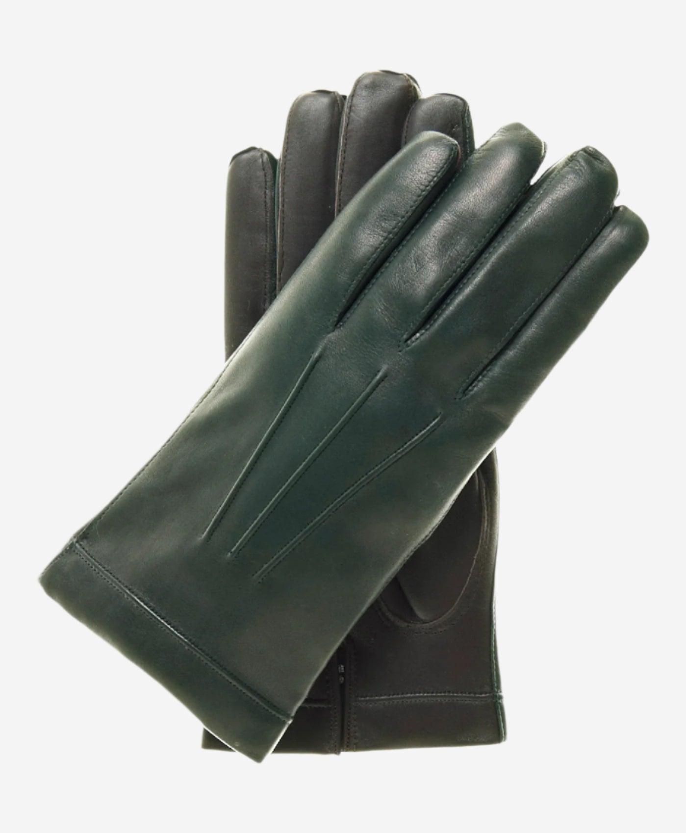 CC3301 (hunter) - Men's Italian Cashmere Lined Touchscreen Leather Gloves - Leather Gloves Online - Luxury Leather Gloves - 1