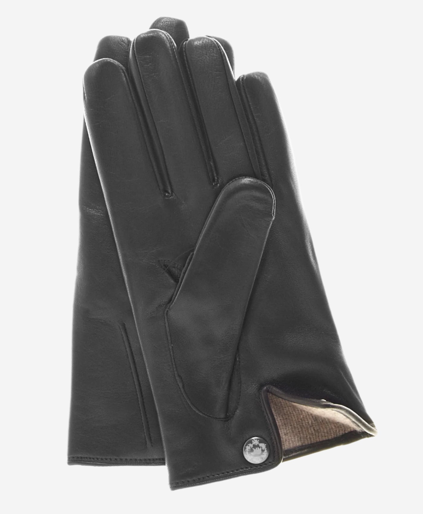 CC3341 (black) - Men's Italian Cashmere Lined Leather Gloves - Leather Gloves Online - Luxury Leather Gloves - 2