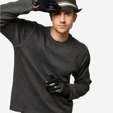 CC3341 (black) - Men's Italian cashmere lined leather gloves