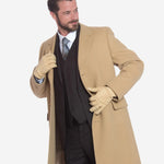 CC3630 (natural) - Men's Handsewn Italian Cashmere Lined Nubuck Gloves - Leather Gloves Online - Luxury Leather Gloves - 4