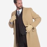 CC3630 (natural) - Men's Handsewn Italian Cashmere Lined Nubuck Gloves - Leather Gloves Online - Luxury Leather Gloves - 4