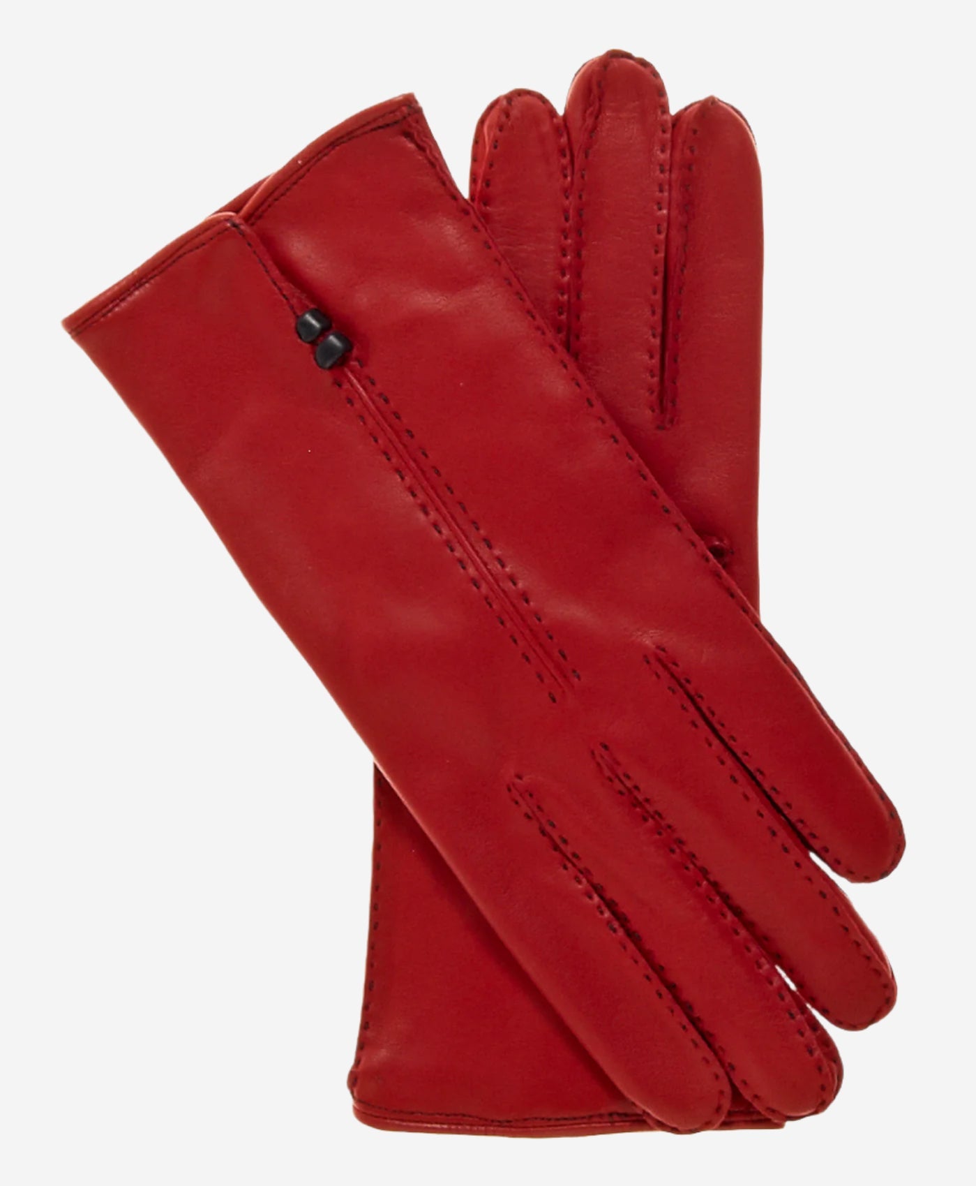 CC4301 (red) - Women's Handsewn Italian Cashmere Lined Leather Gloves - Leather Gloves Online - Luxury Leather Gloves - 2