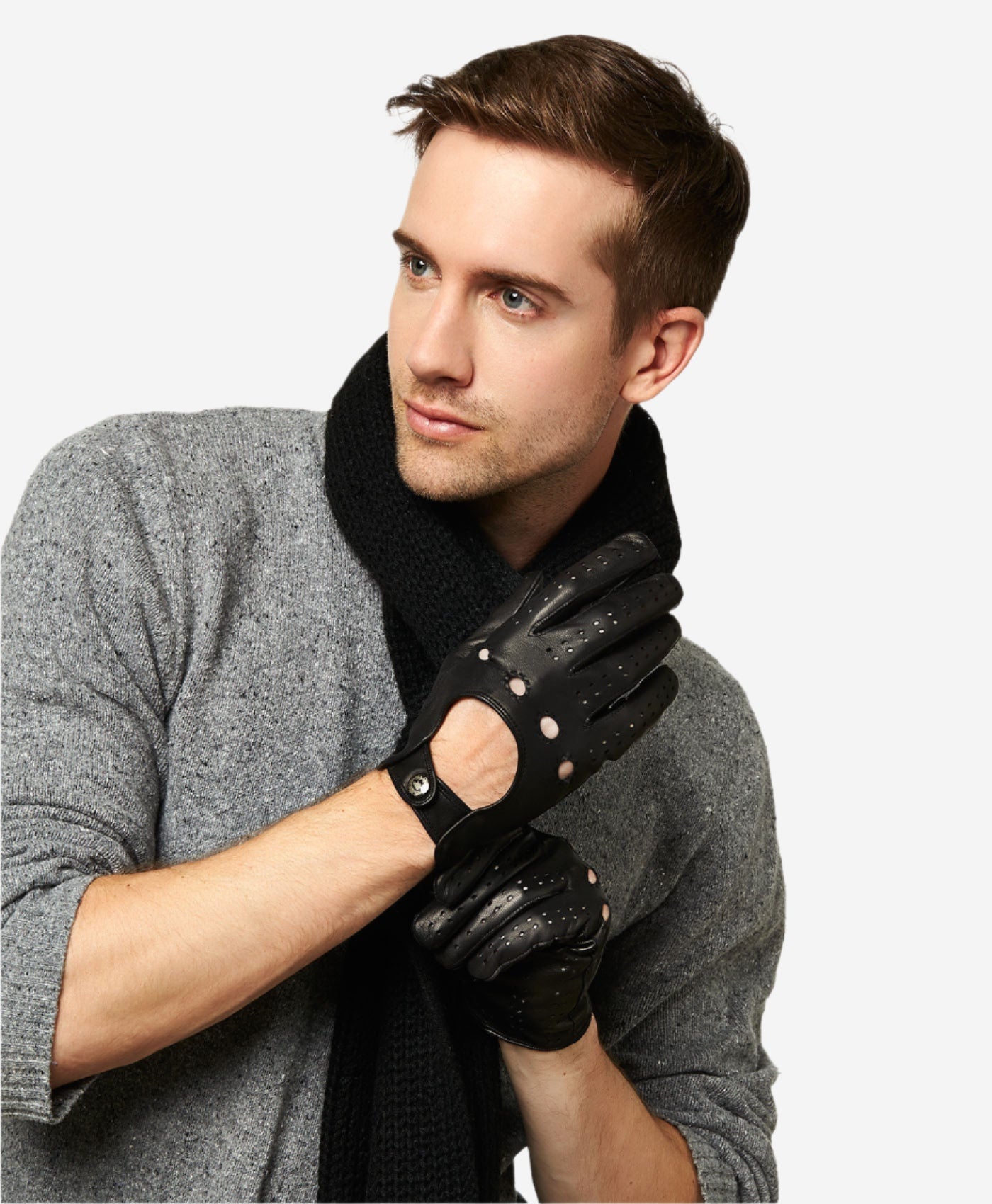CC4514 (vac) - Women's Italian Rex Rabbit Fur Cuff Lambskin Gloves - Leather Gloves Online - Luxury Leather Gloves - Leather Gloves Online - Luxury Leather Gloves - 3