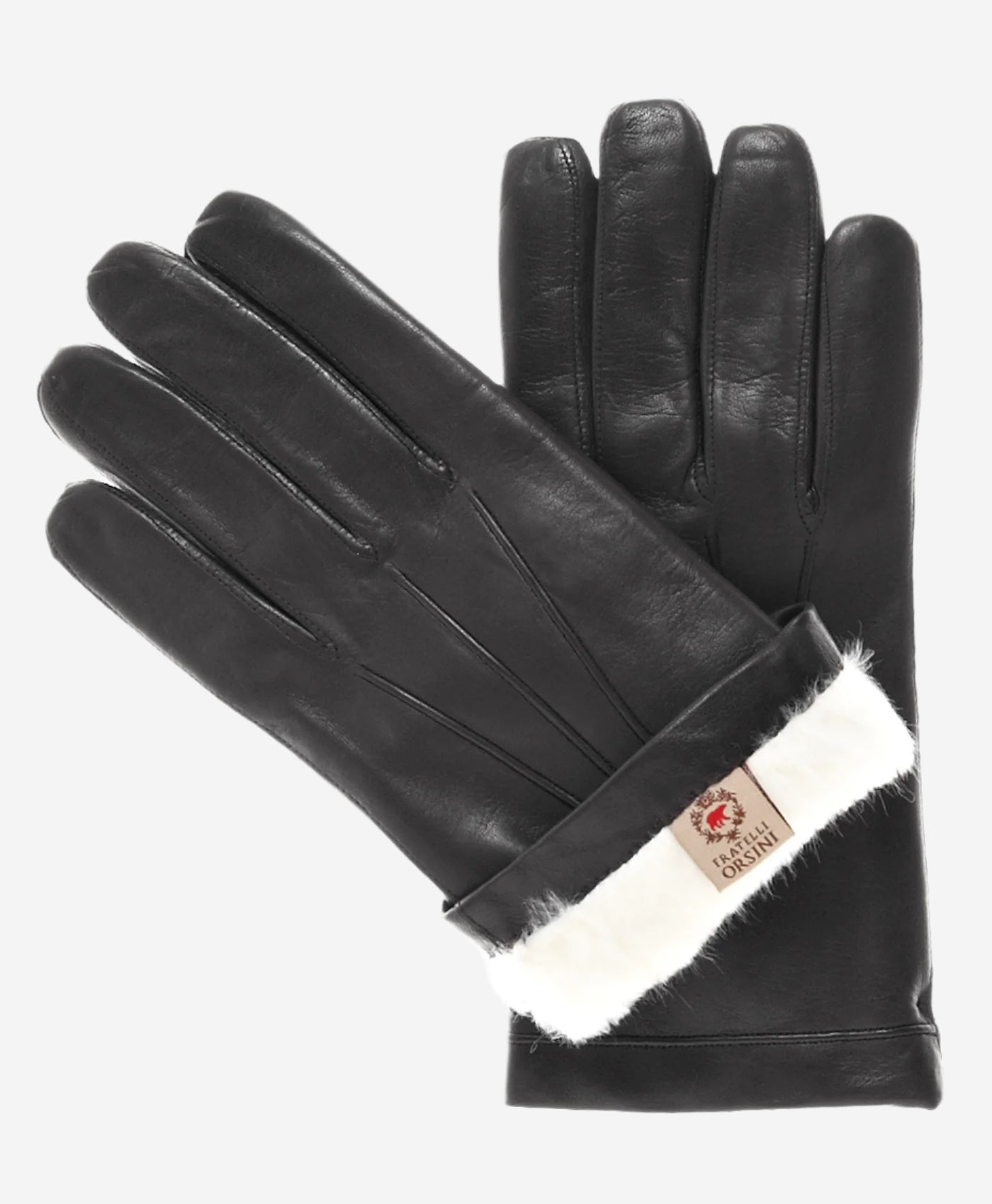 CR3001 (black) - Men's Italian Rabbit Fur Gloves - Leather Gloves Online - Luxury Leather Gloves - 1