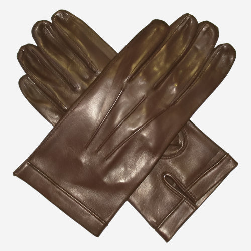 CU1001 (brown) - Men's Italian Unlined Leather Gloves- Leather Gloves Online - Luxury Leather Gloves - 1