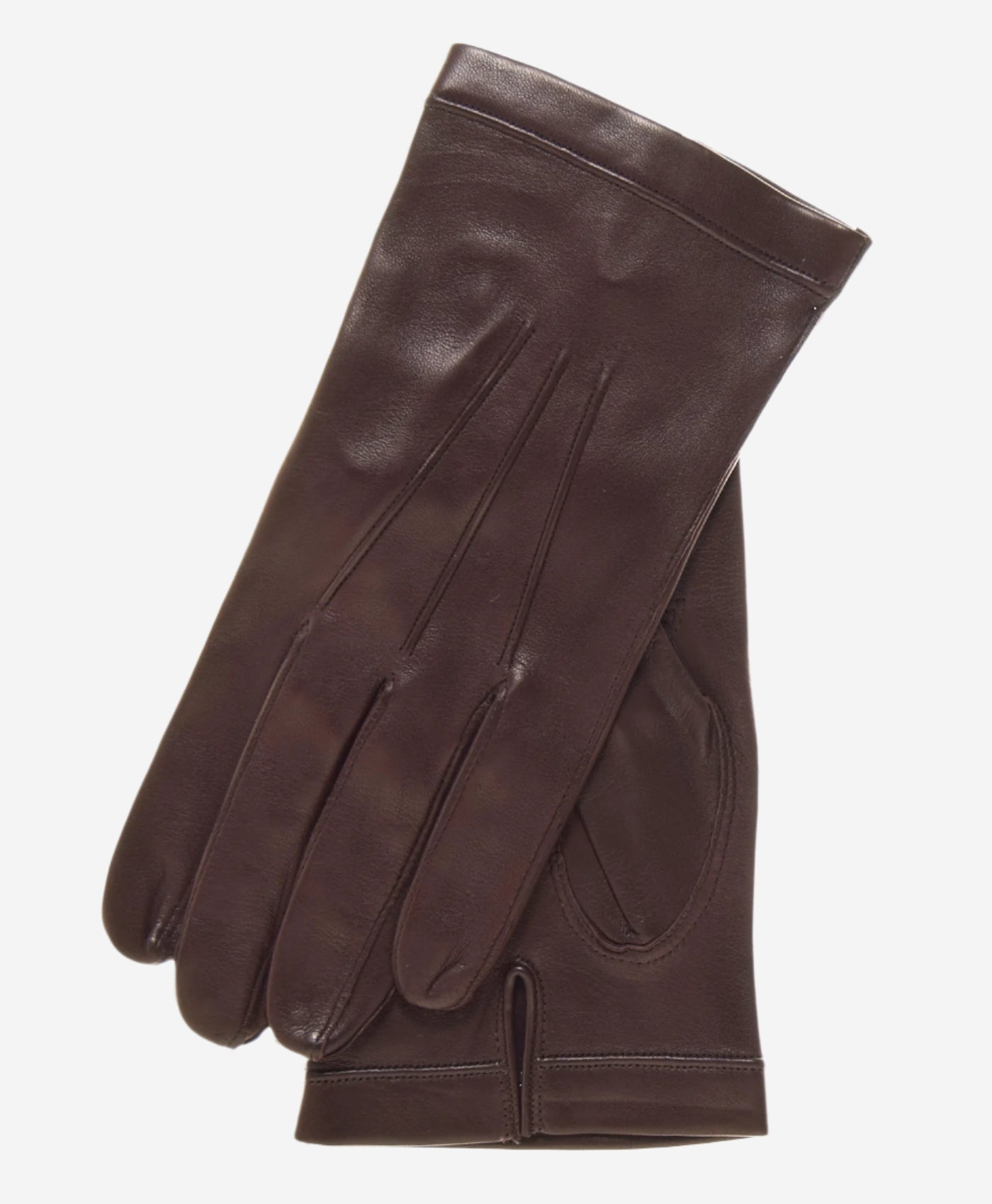 CU1001 (brown) - Men's Italian Unlined Leather Gloves- Leather Gloves Online - Luxury Leather Gloves - 2