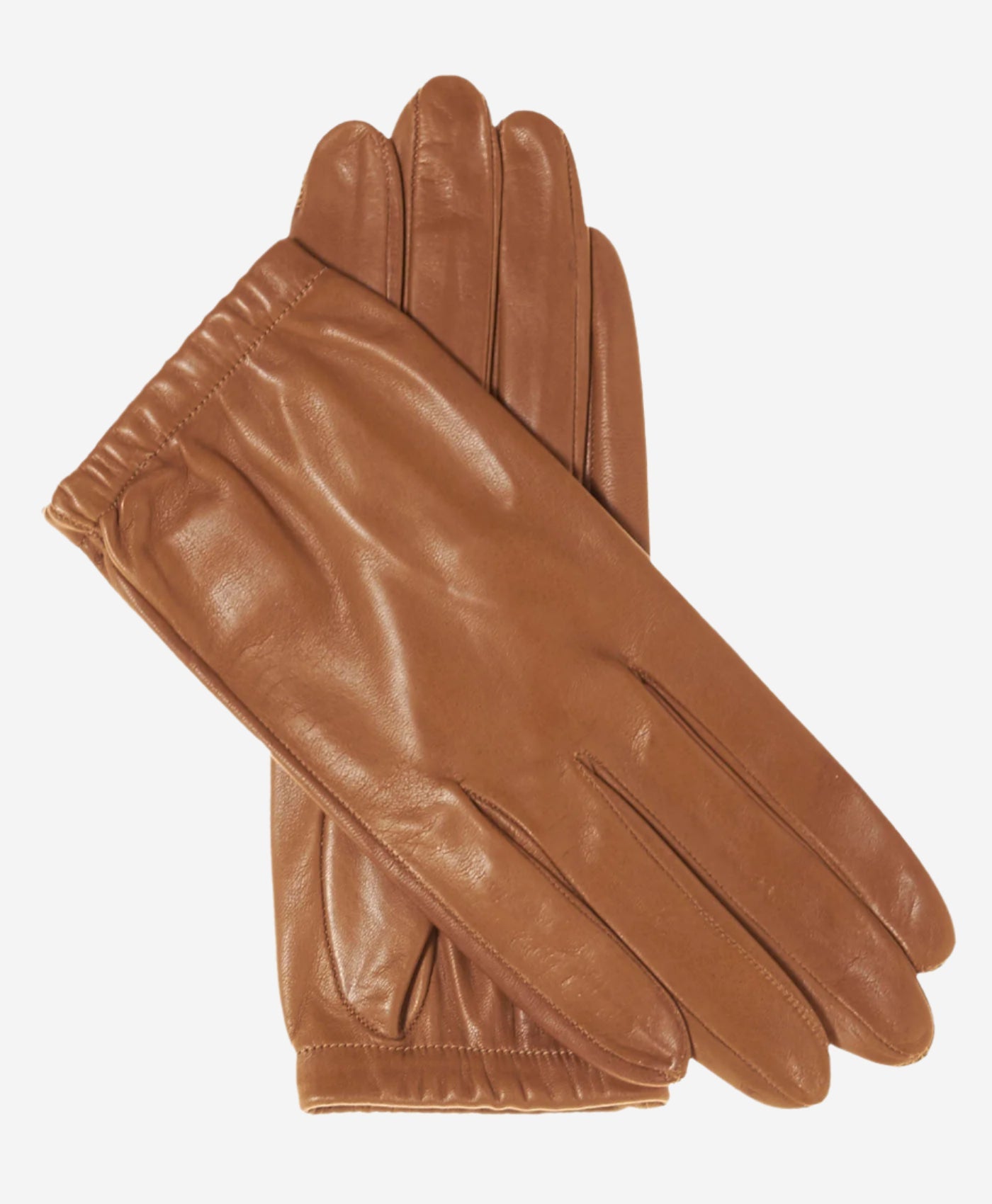 CU4601 (camel) - Women's Unlined Italian Fashion Leather Gloves With Short Wrist- Leather Gloves Online - Luxury Leather Gloves - 1