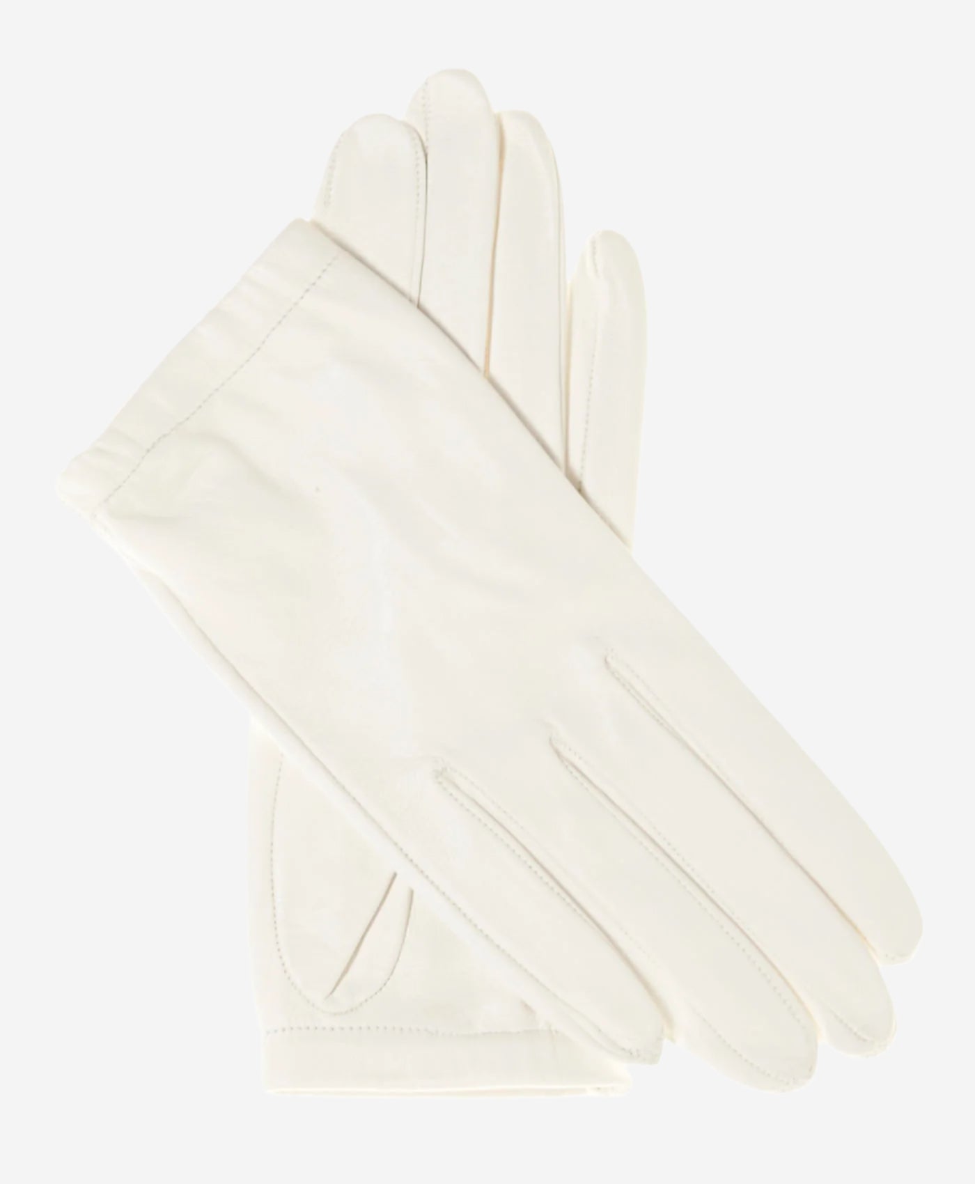 CU4601 (white) - Women's Unlined Italian Fashion Leather Gloves With Short Wrist- Leather Gloves Online - Luxury Leather Gloves - 1