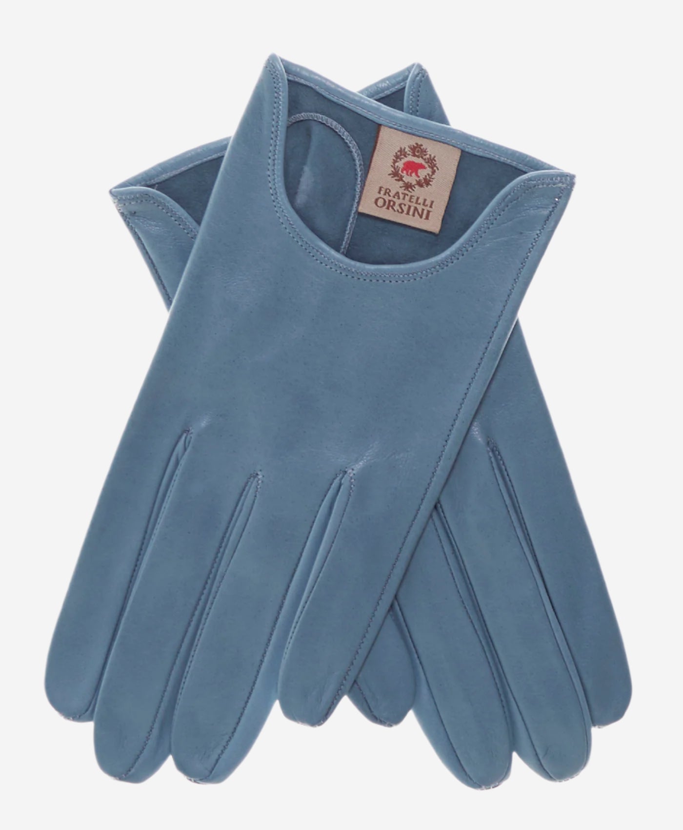 CU4629 (sky) - Women's Unlined Italian Fashion Leather Gloves With Short Wrist- Leather Gloves Online - Luxury Leather Gloves - 1