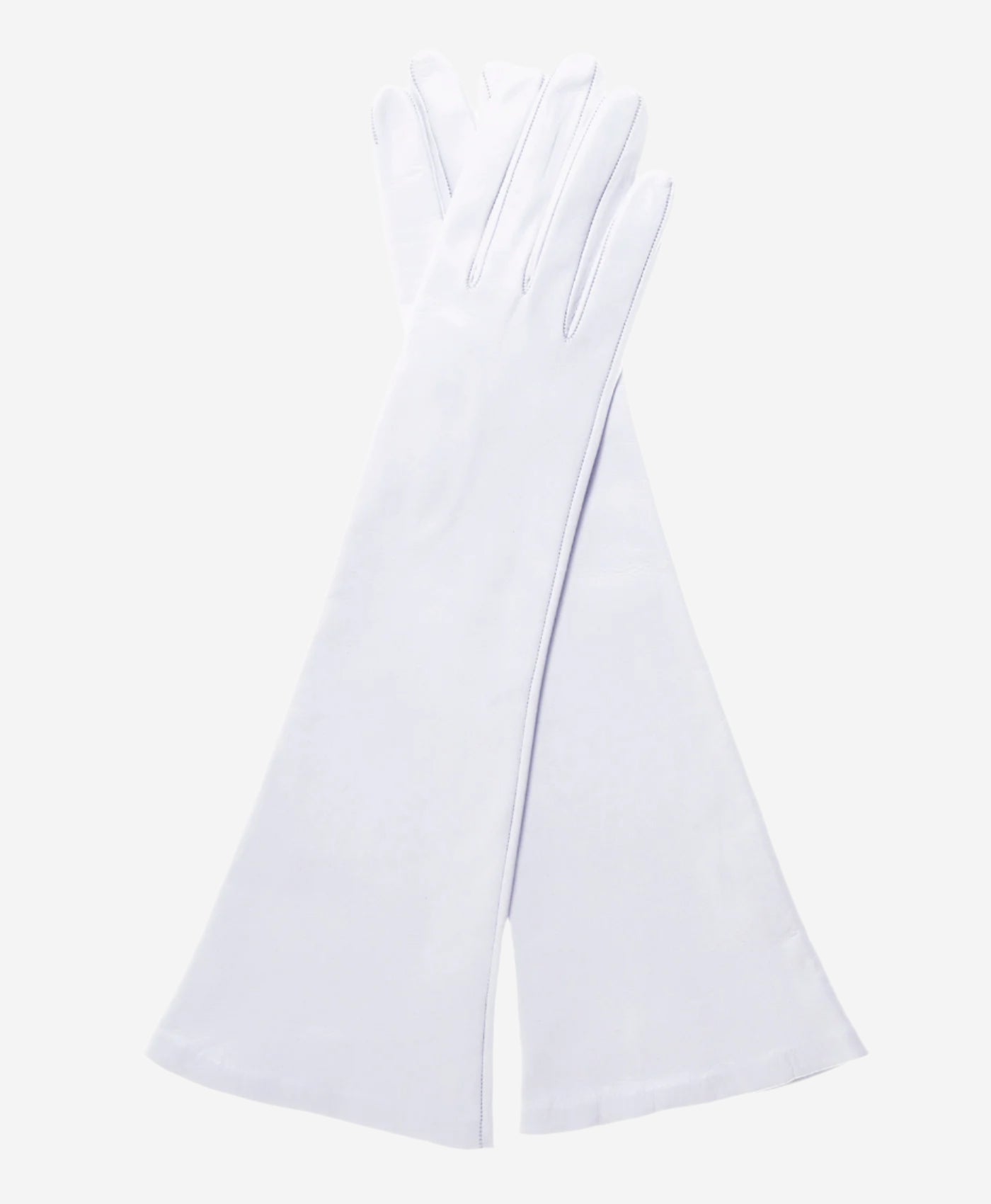 Angelina (ivory) - Italian silk lined 6-button length leather bridal / opera gloves - Leather Gloves Online - Luxury Leather Gloves - 1