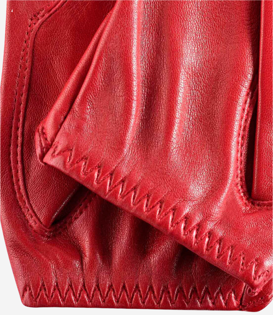 Rossana (red) - Italian fingerless lambskin leather driving gloves - Leather Gloves Online - Luxury Leather Gloves - 5