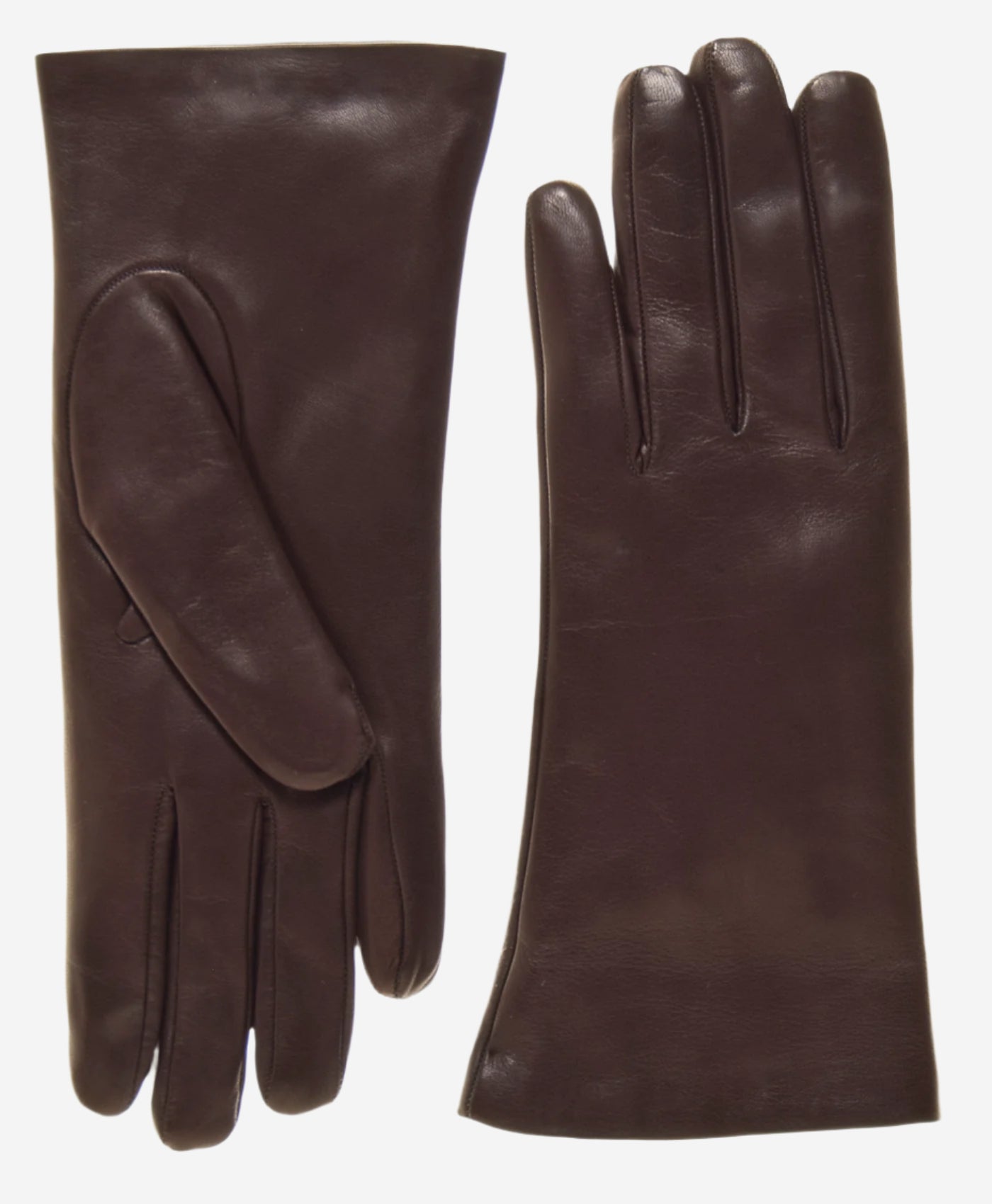 ER4003 (brown) - Women's Italian Rabbit Fur Gloves - Leather Gloves Online - Luxury Leather Gloves - 1