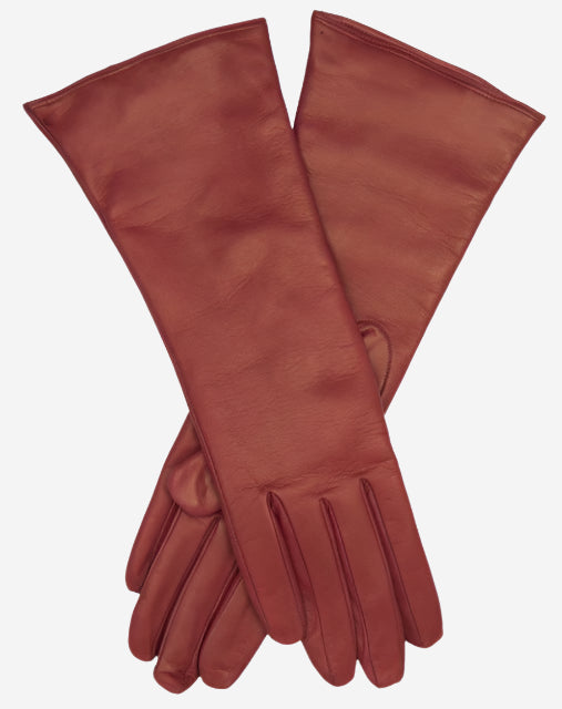 FC02W4 (claret) - Italian "4 Button Length" Cashmere Lined Leather Gloves - Leather Gloves Online - Luxury Leather Gloves - 2