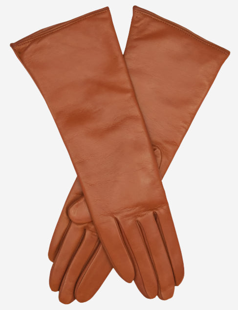 FC02W4 (medium brown) - Italian "4 Button Length" Cashmere Lined Leather Gloves - Leather Gloves Online - Luxury Leather Gloves - 1
