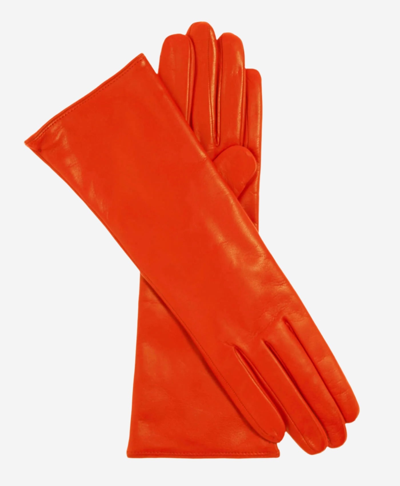 FC02W4 (orange) - Italian "4 Button Length" Cashmere Lined Leather Gloves - Leather Gloves Online - Luxury Leather Gloves - 1