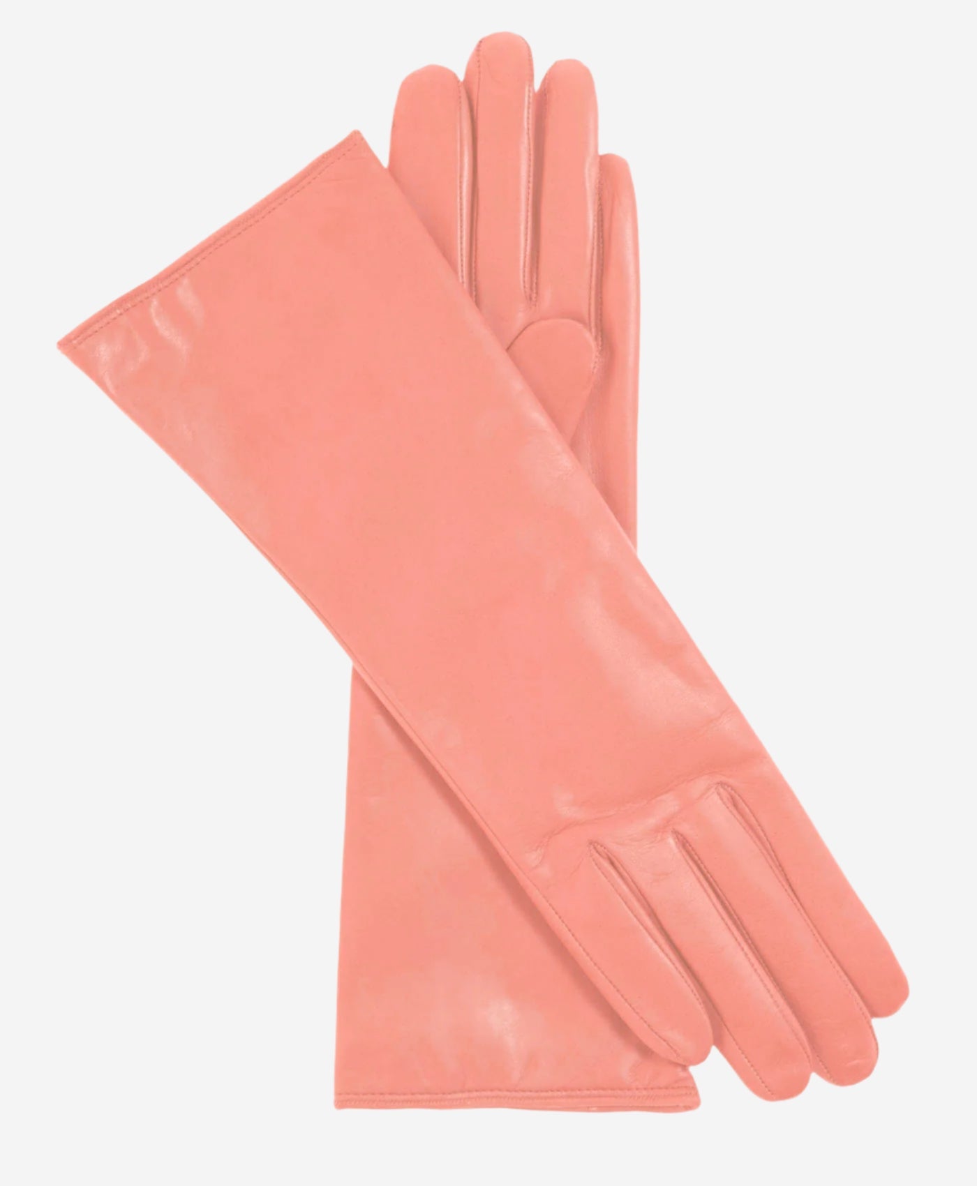 FC02W4 (pink) - Italian "4 Button Length" Cashmere Lined Leather Gloves - Leather Gloves Online - Luxury Leather Gloves - 1