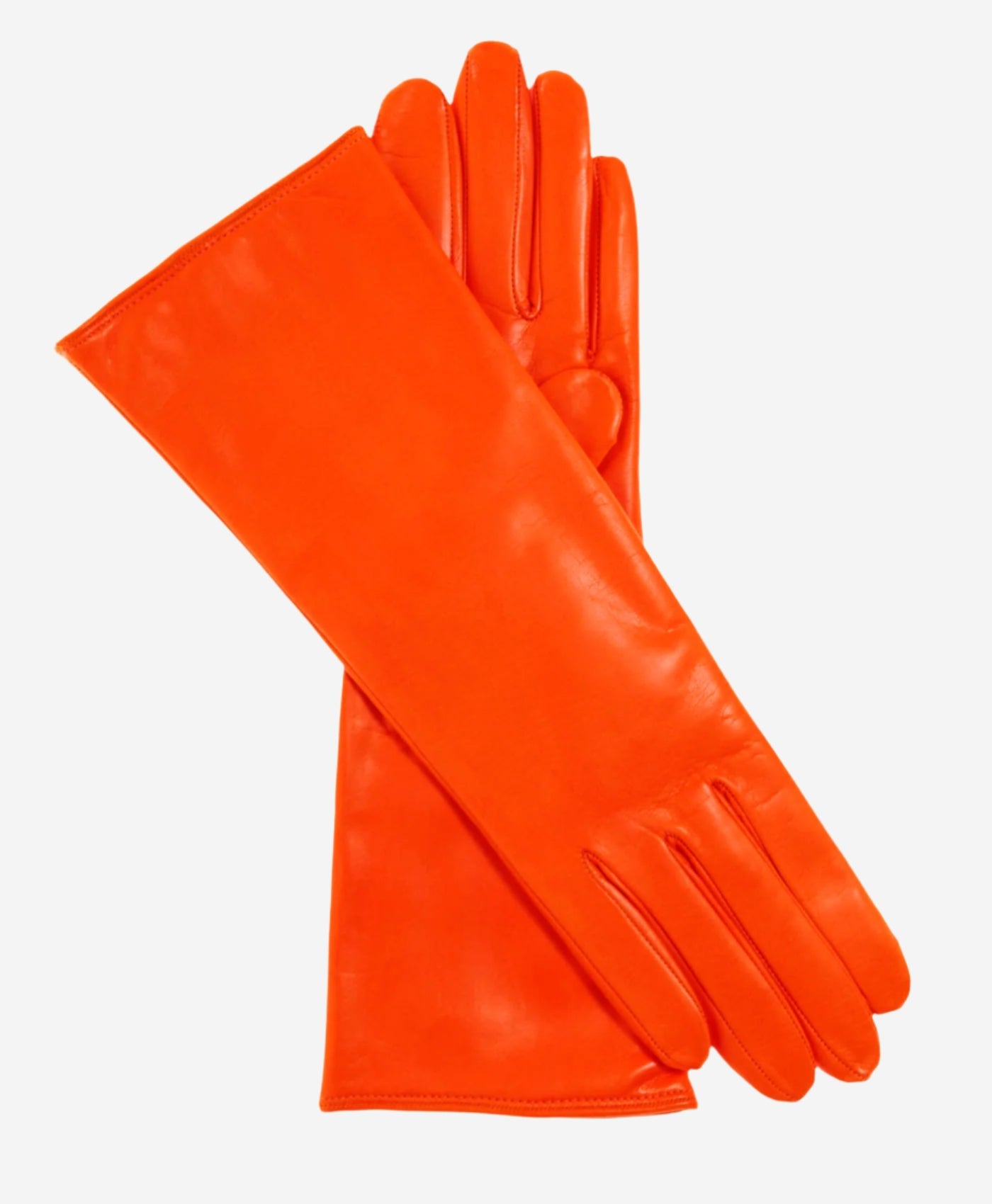 FC02W4 (pumpkin) - Italian "4 Button Length" Cashmere Lined Leather Gloves - Leather Gloves Online - Luxury Leather Gloves - 1