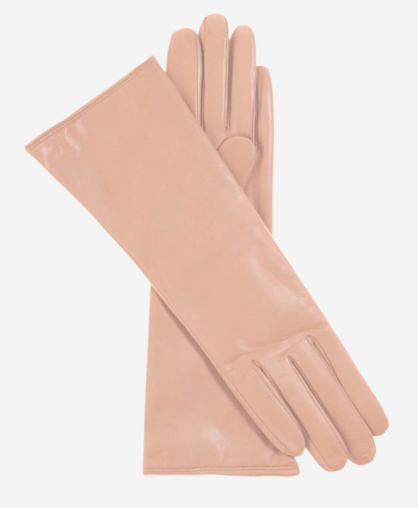FC02W4 (rosewater) - Italian "4 Button Length" Cashmere Lined Leather Gloves - Leather Gloves Online - Luxury Leather Gloves - 1