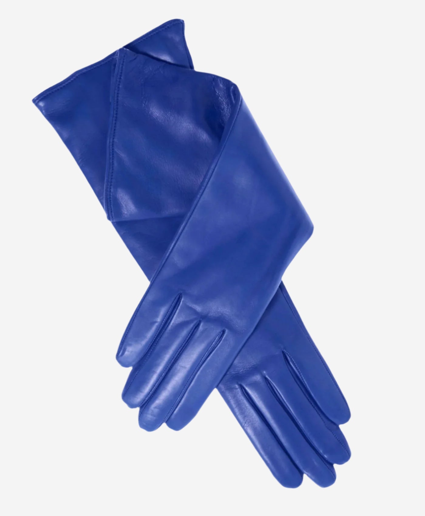 Leonora (blue) - Italian cashmere lined 6-button length leather gloves - Leather Gloves Online - Luxury Leather Gloves - 1
