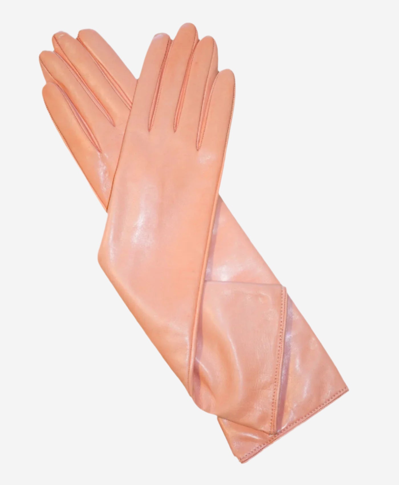 Leonora (pink) - Italian cashmere lined 6-button length leather gloves - Leather Gloves Online - Luxury Leather Gloves - 1