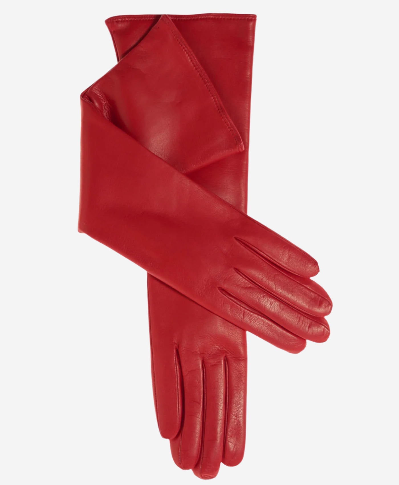 FC02W8 (red) - Italian "8 Button Length" Cashmere Lined Leather Gloves - Leather Gloves Online - Luxury Leather Gloves - 1