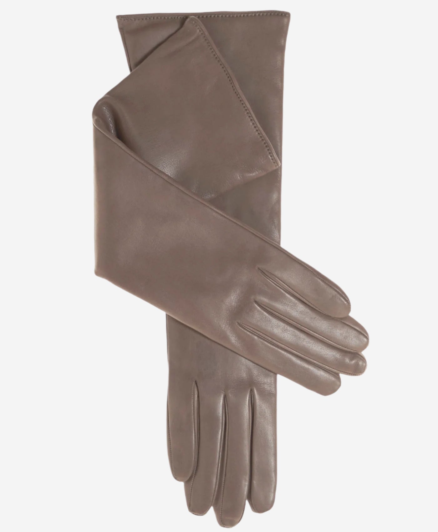 FC02W8 (taupe) - Italian "8 Button Length" Cashmere Lined Leather Gloves - Leather Gloves Online - Luxury Leather Gloves - 1