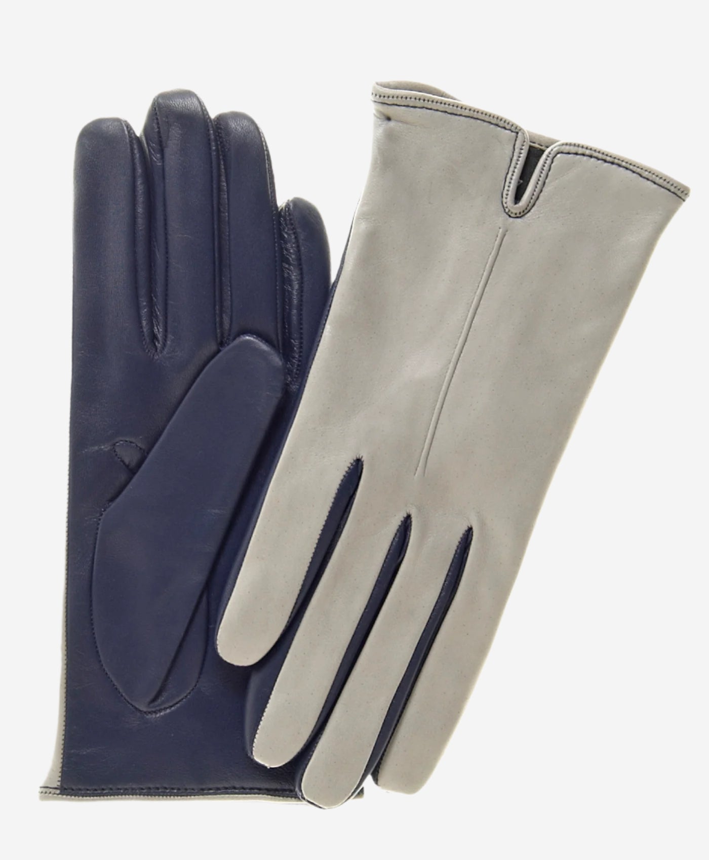 FC34 (grey) - Women's Touchscreen Italian Cashmere Lined Leather Gloves - Leather Gloves Online - Luxury Leather Gloves - 1