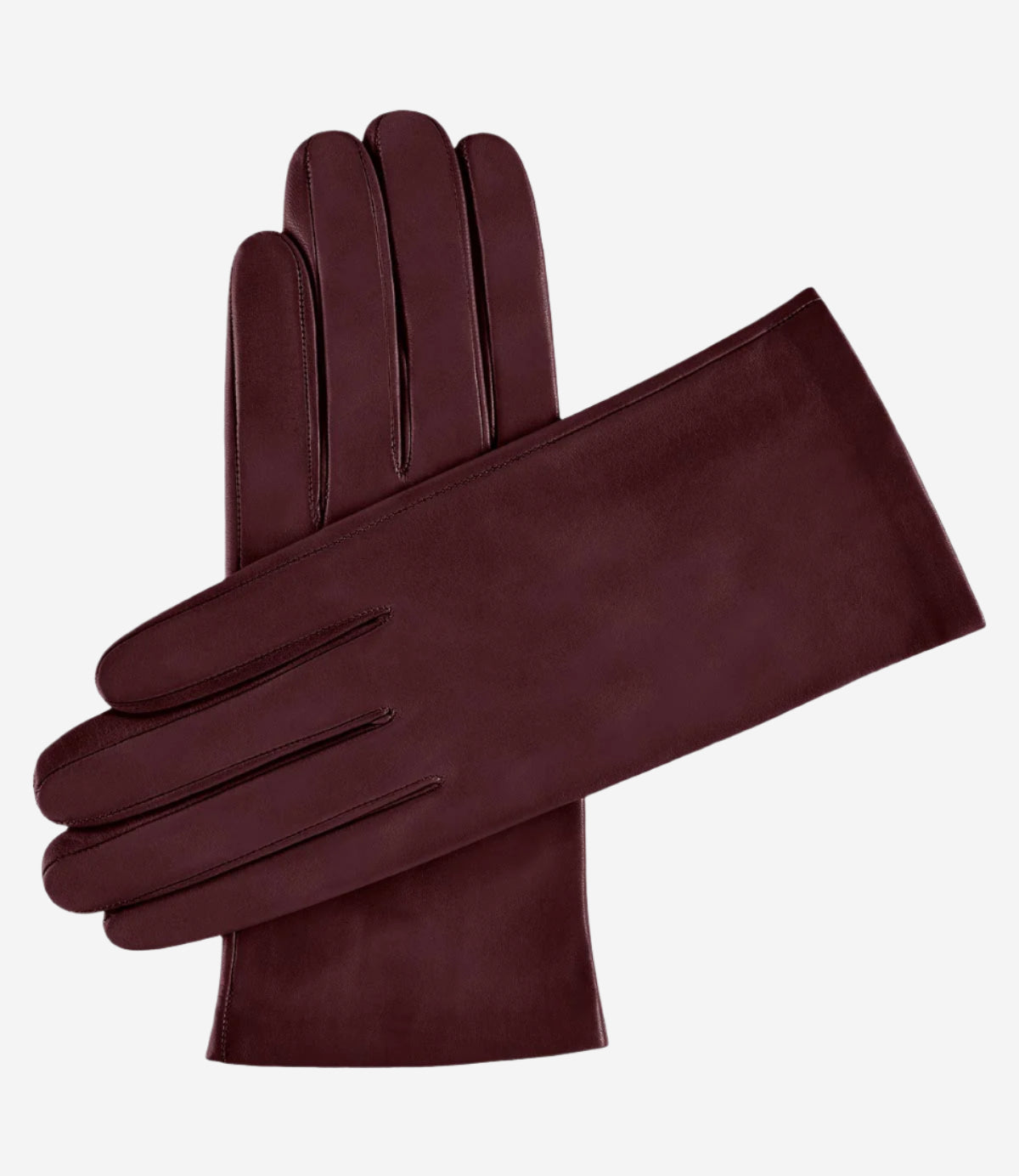 Sofia (burgundy) - Italian lambskin leather gloves with silk lining - Leather Gloves Online - Luxury Leather Gloves - 2