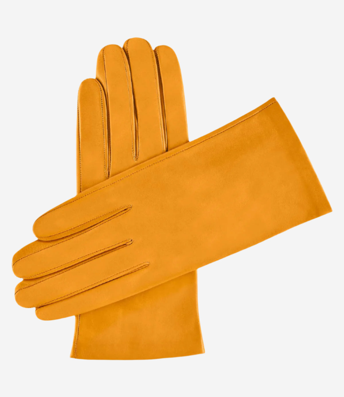 Sofia (canary) - Italian lambskin leather gloves with silk lining - Leather Gloves Online - Luxury Leather Gloves - 1