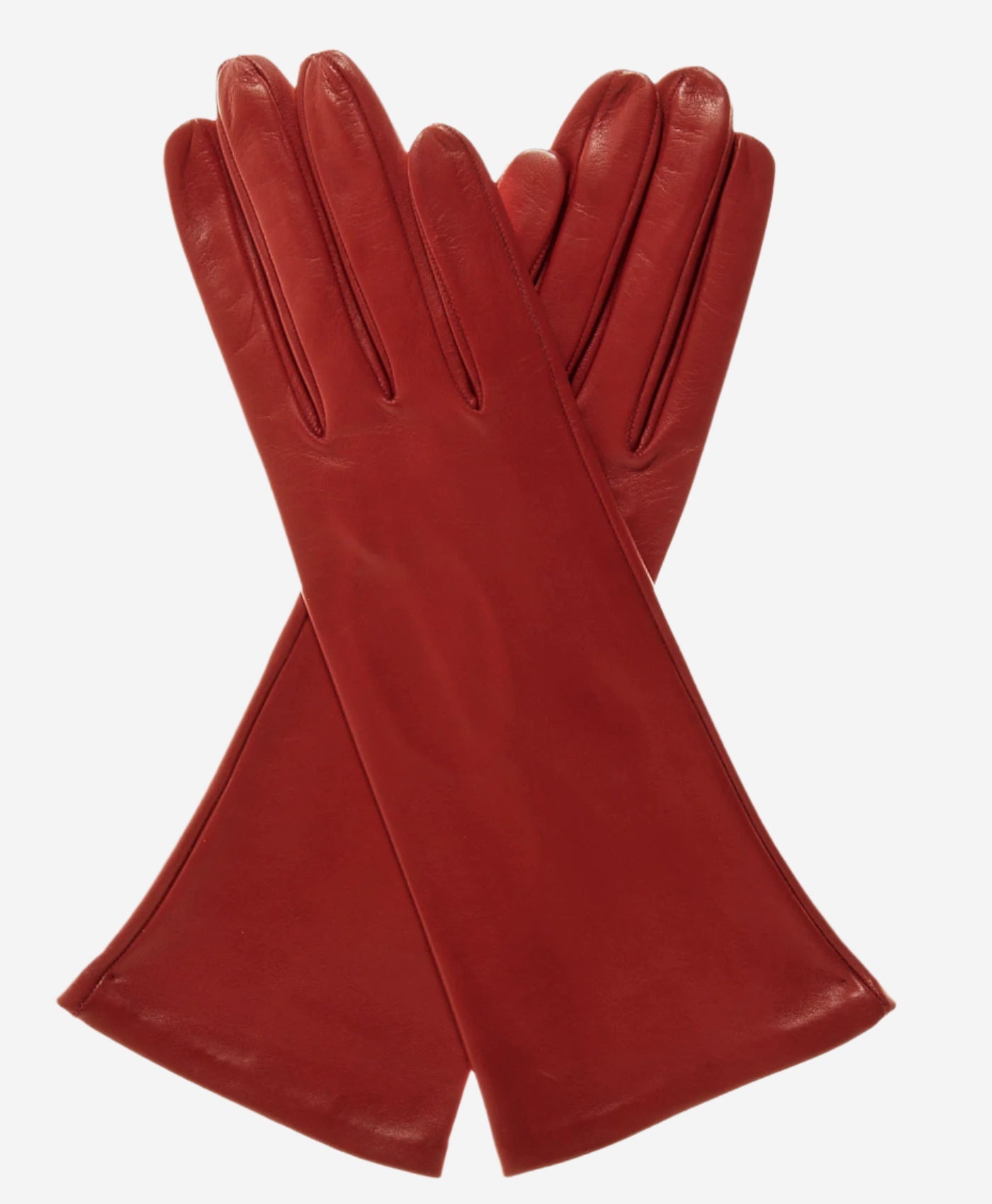 FS01W4 (deepred) - Italian "4 Button Length" Silk Lined Leather Gloves - Leather Gloves Online - Luxury Leather Gloves - 1