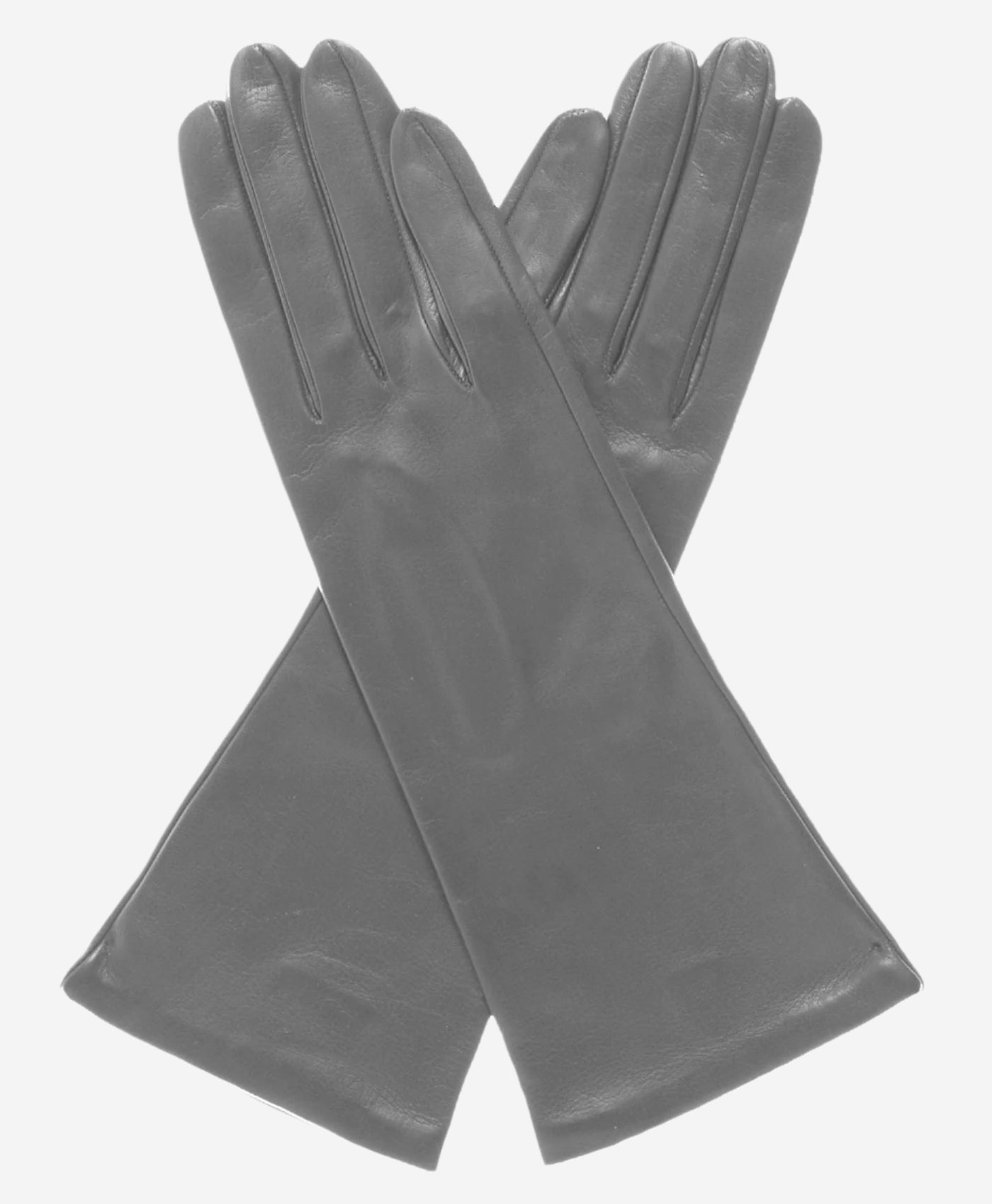 FS01W4 (grey) - Italian "4 Button Length" Silk Lined Leather Gloves - Leather Gloves Online - Luxury Leather Gloves - 1