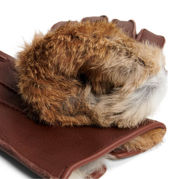 Diego - Italian gloves made of American deerskin leather with fur lining