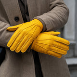 Matteo - Italian gloves made of American deerskin leather with cashmere lining- Fratelli Orsini - Luxury Leather Gloves - Handmade in Italy - 10