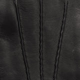 Aldo (black) - Italian lambskin leather gloves with lambswool lining & touchscreen feature - Fratelli Orsini - Luxury Leather Gloves - Handmade in Italy - 5