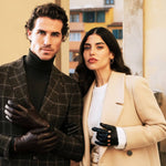 Alessa (black) - classic Italian lambskin leather driving gloves Fratelli Orsini - Luxury Leather Gloves - Handmade in Italy - 8